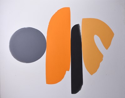 Lot 2 - Bernard Farmer (1919-2002) Abstract in Yellow, Grey and Black