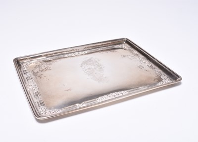 Lot 147 - A silver dressing table tray