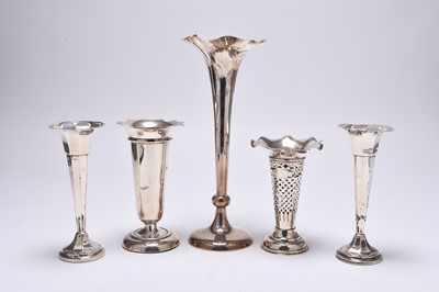 Lot 43 - A collection of silver vases