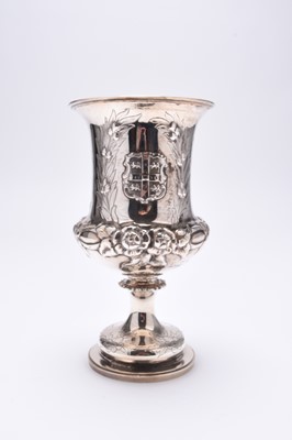 Lot 5 - A Victorian silver goblet