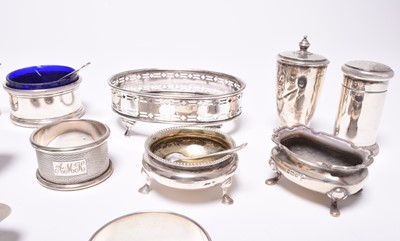 Lot 27 - A collection of various silver cruets