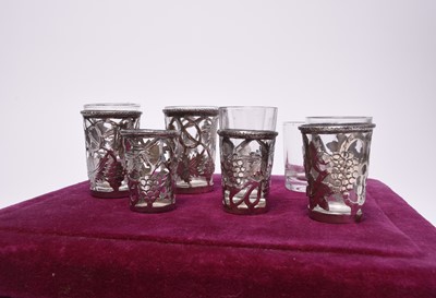 Lot 17 - A collection of Mexican white metal wares