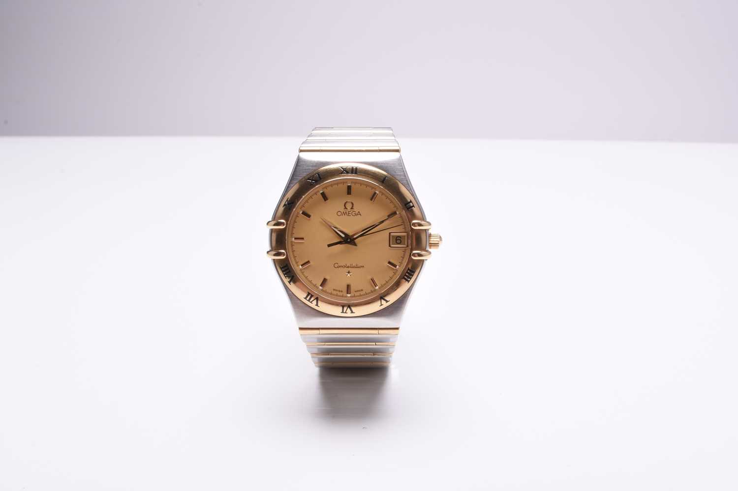 Lot 93 - Omega: A mid-sized bi-colour Constellation bracelet watch