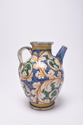 Lot 211 - Italian maiolica wet drug jar, Montelupo, late 17th or early 18th century