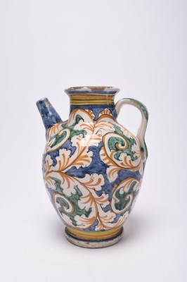 Lot 211 - Italian maiolica wet drug jar, Montelupo, late 17th or early 18th century