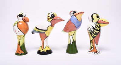 Lot 148 - Four of Lorna Bailey bird vases
