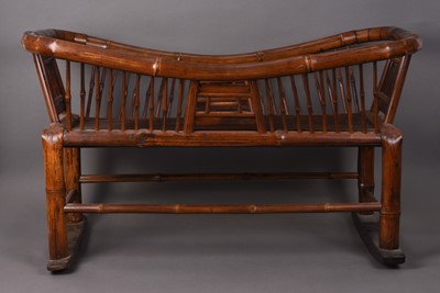 Lot 165 - A Chinese bamboo cradle, 19th century