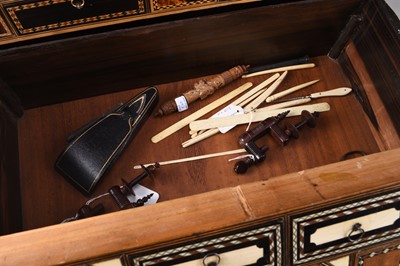 Lot 264 - A large Anglo-Indian coromandel work box, Sri Lanka, 19th century