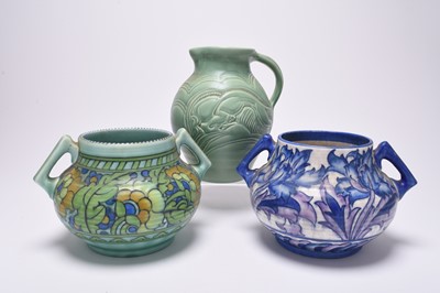 Lot 90 - Two Charlotte Rhead vases and a Susie Cooper jug