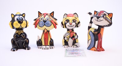 Lot 153 - Four Lorna Bailey limited edition models of cats