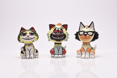 Lot 155 - Three Lorna Bailey limited editions cats, 'Ziggy' and two other low limited editions