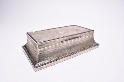 Lot 134 - A silver mounted cigarette box