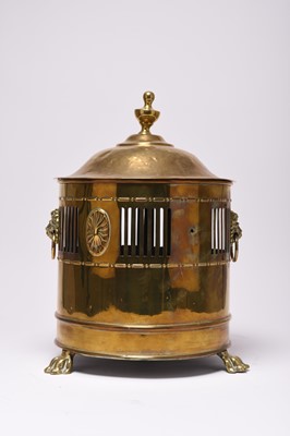 Lot 461 - A Regency revival brass coal bin