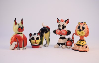 Lot 181 - Four Lorna Bailey models of cats