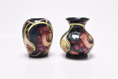 Lot 183 - Two small Moorcroft 'Queen's Choice' vases