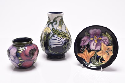 Lot 186 - Three pieces of contemporary Moorcroft pottery