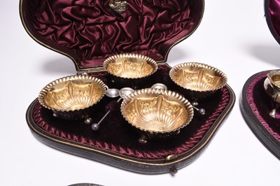 Lot 135 - Two cased sets of salts and two butter dishes