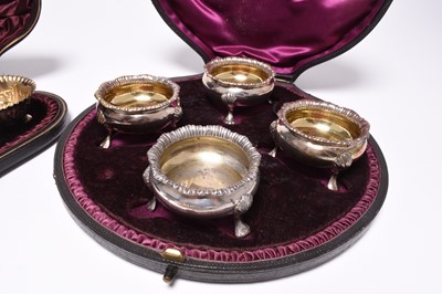 Lot 135 - Two cased sets of salts and two butter dishes