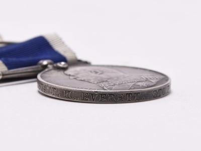 Lot 175 - WW1 Royal Navy Medal group - Chief Stoker Everett, involved in the first naval battle of WW1