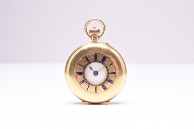 Lot 89 - An 18ct gold half hunter pocket watch