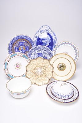 Lot 106 - A group of English and French pottery and porcelain, predominantly late 19th and early 20th century