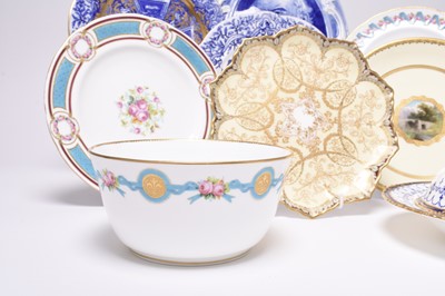 Lot 106 - A group of English and French pottery and porcelain, predominantly late 19th and early 20th century