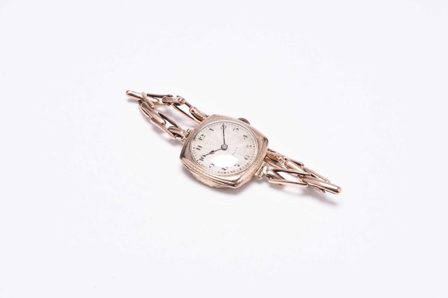 Lot 494 - Rolex: A lady's 9ct gold bracelet watch