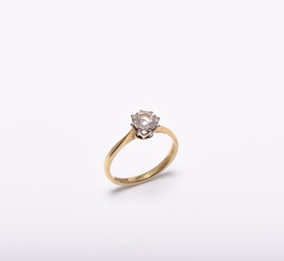 Lot 294 - An 18ct gold single stone diamond ring