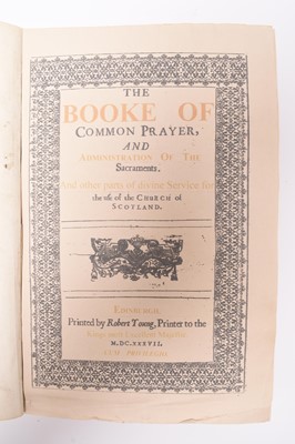 Lot 79 - Book of Common Prayer. Folio, Edinburgh, Robert Young, 1637.