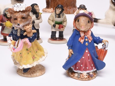 Lot 189 - Beswick and Royal Doulton animals, together with Robert Harrop PG Tips chimps etc