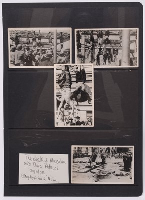 Lot 73 - Four Photographs - Execution of Benito Mussolini