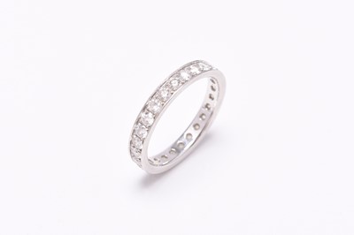 Lot 41 - A platinum diamond eternity ring