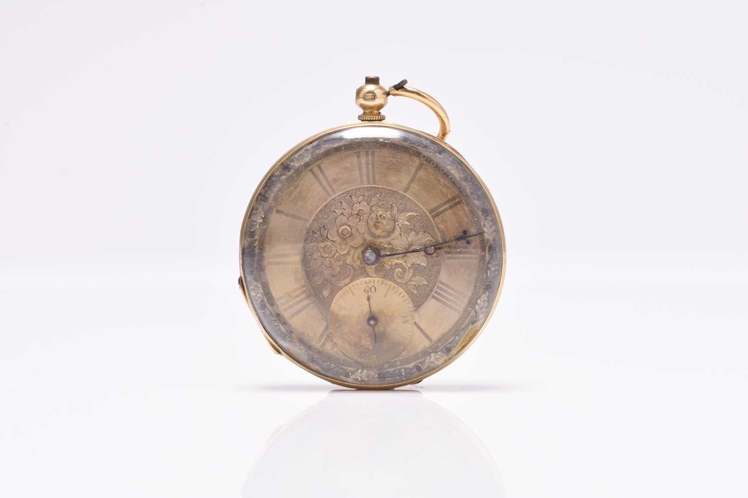 Lot 439 - An 18ct gold open face pocket watch