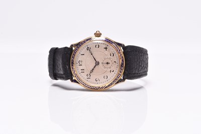 Lot 448 - Marvin: An 18ct gold enamelled wristwatch