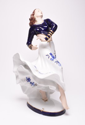 Lot 235 - A large Royal Dux model of Rita Hayworth, late 20th century