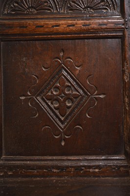 Lot 170 - A 17th century oak 'wainscot' armchair, Leeds