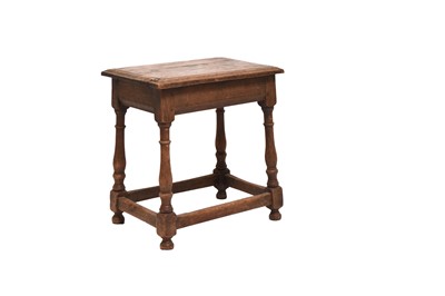 Lot 171 - A late 17th century oak and elm joint stool, possibly American