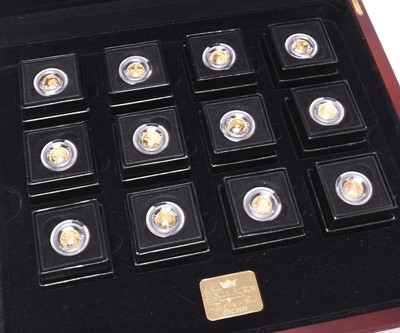 Lot 273 - London Mint "Fabula Aurum". A cased set of 12 pure 24 carat gold coins