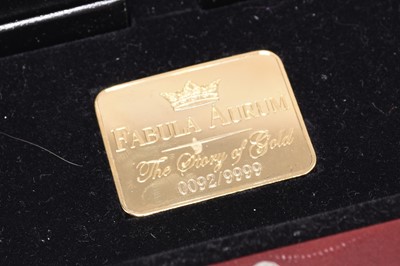 Lot 273 - London Mint "Fabula Aurum". A cased set of 12 pure 24 carat gold coins