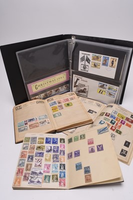 Lot 293 - Accumulation of stamps: black First Day Cover album with, among other things, a range of Falkland Islands FDCs