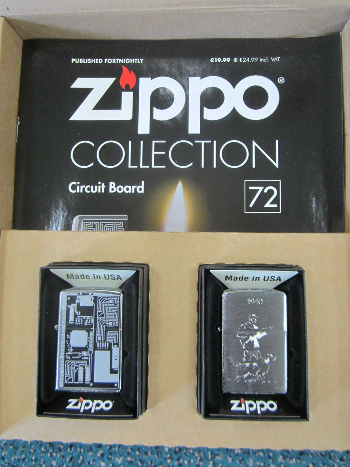 Lot 537 - A collection of 91 DeAgostini Zippo lighters