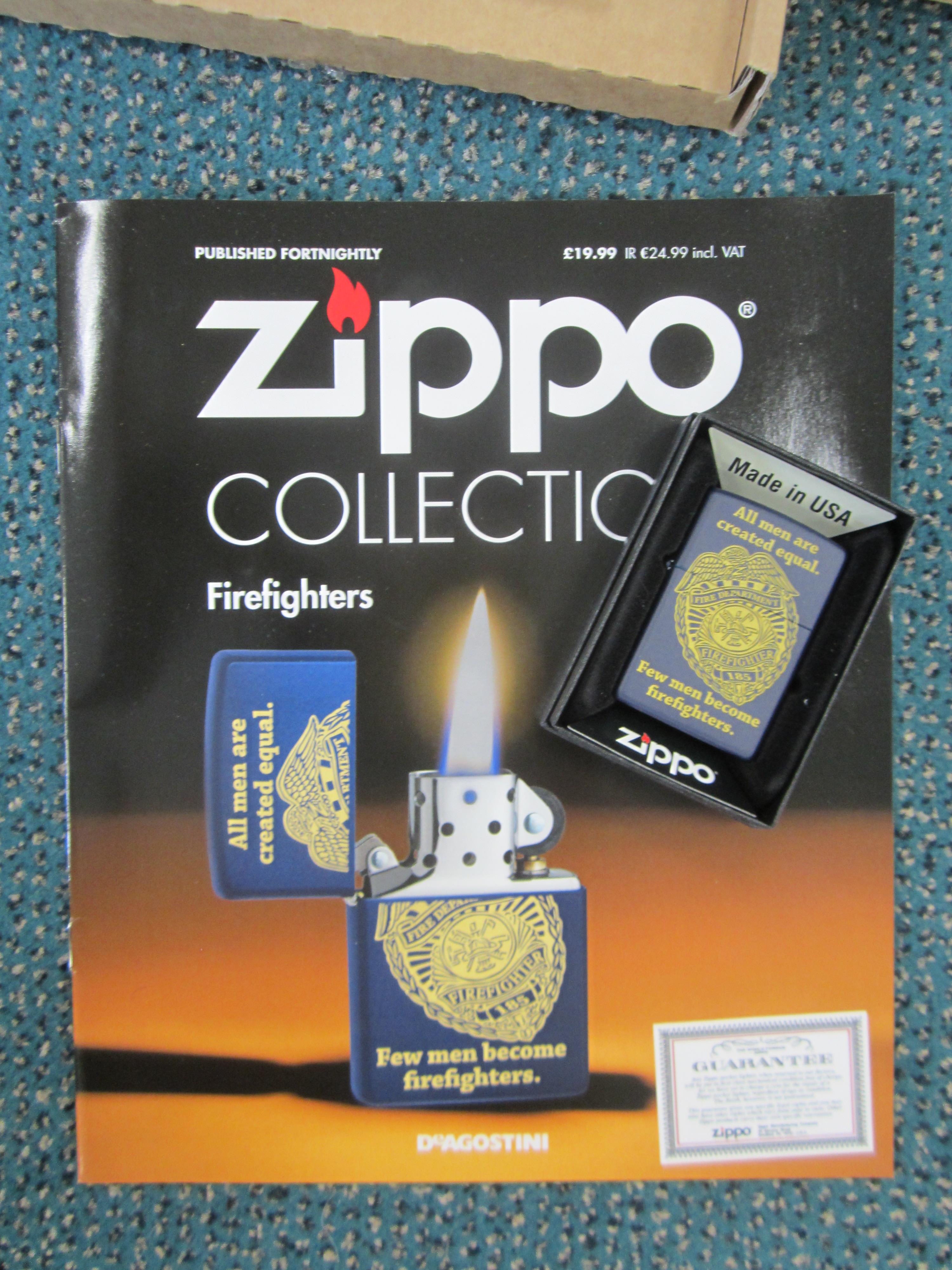 Lot 537 - A collection of 91 DeAgostini Zippo lighters