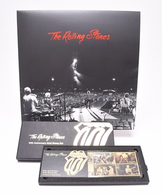 Lot 377 - Great Britain stamps 2022, Rolling Stones 60th Anniversary Gold Stamp set and souvenir bundle