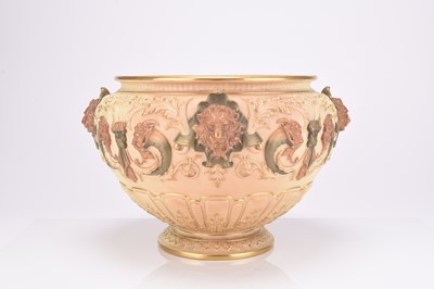 Lot 21 - Royal Worcester blush ivory jardiniere, early 20th century