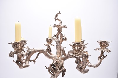 Lot 2 - An impressive Elkington & Co silver plated table centrepiece candelabra