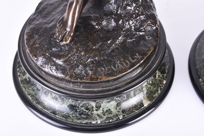 Lot 138 - After François Théodore Devaulx (1808-1870), a pair of bronze figures of dancers