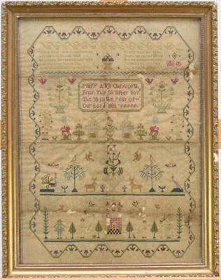 Lot 577 - George III needlework sampler, dated 1800