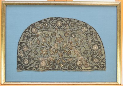 Lot 569 - Victorian framed embroidery and a late 18th/early 19th century stumpwork panel