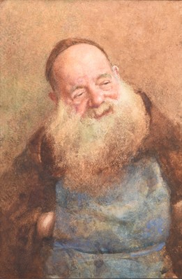 Lot 129 - William John Wainwright (1855-1931) A Bearded Man in a Blue Apron