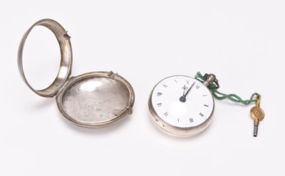 Lot 302 - An early 19th century silver pair case verge pocket watch